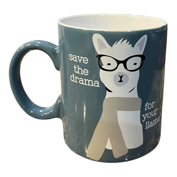 Love Your Mug Save the Drama For Your Llama Mug EUC 4.5" x 3.5" Llama Alpaca - Picture 3 of 5